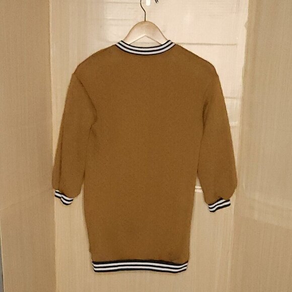 Shein Girls Golden Brown Black Sporty Shirt Dress 10 - Picture 2 of 5